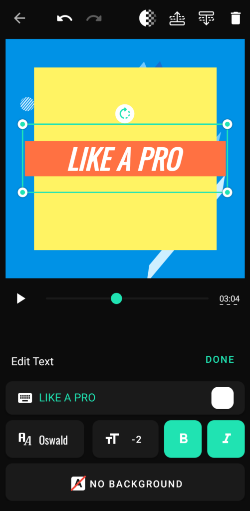 Add engaging moving text to video with one tap editing
